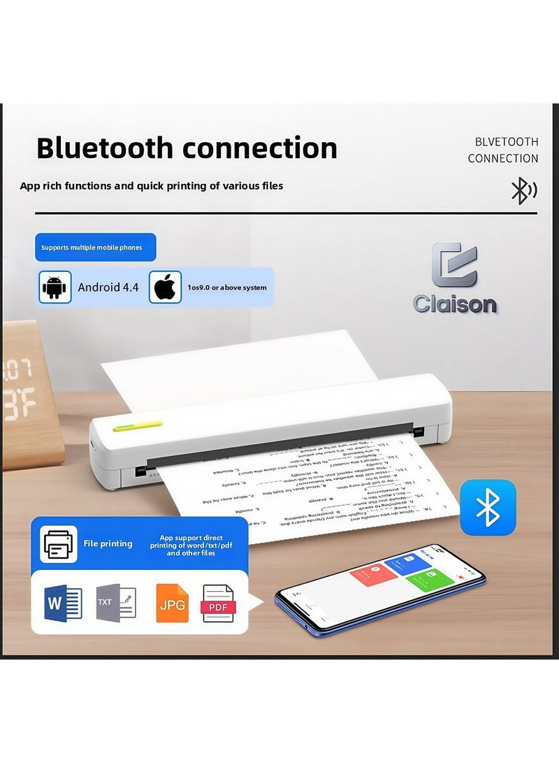 كلايسون مصغرة الطابعة الحرارية اللاسلكية الاتصال بالهاتف طباعة أوراق اختبار بلوتوث اتصال طباعة الوشم - Image 2